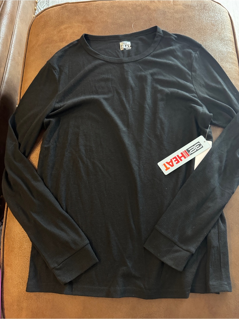 32 Degrees Men’s Long Sleeve Thermal Shirt - Black